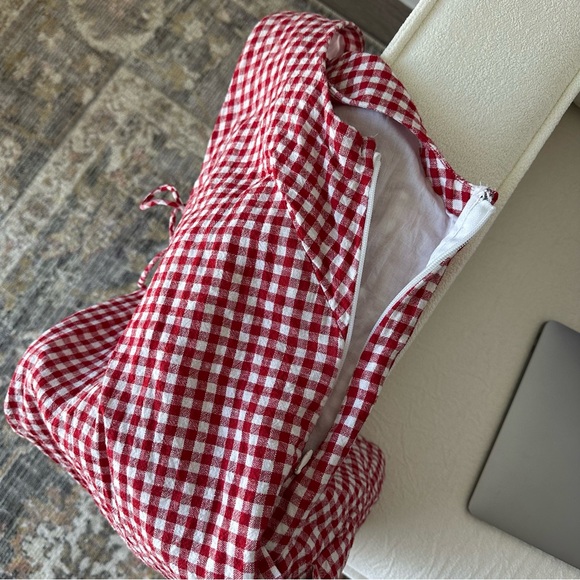 Abercrombie and fitch red gingham mini dress small - Picture 6 of 7